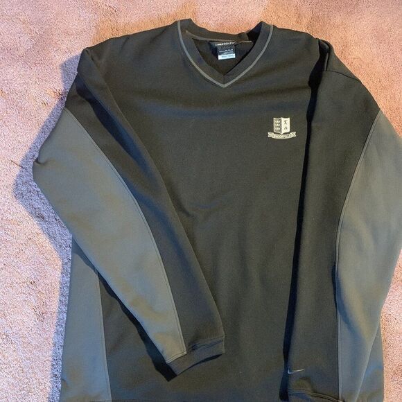 Nike Golf Other - Nike Golf NikeFIT Therma‎ V-Neck Pullover Sweatshirt Black Grey XL Brookville